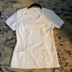 White scrub top small